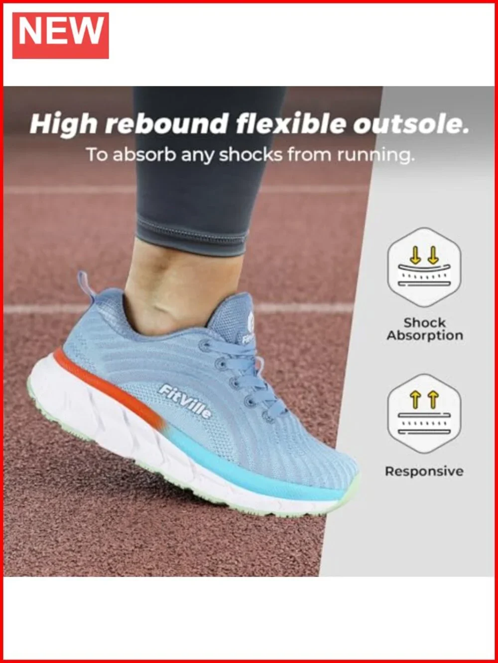 Wide Toe Box Walking Shoes Non Slip Lightweight Cushioned Supportive Lace-Up